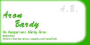aron bardy business card